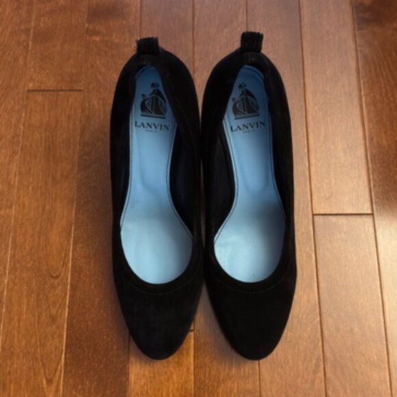 Lanvin Shoes - Lanvin Suede Calfskin Wedge Pump